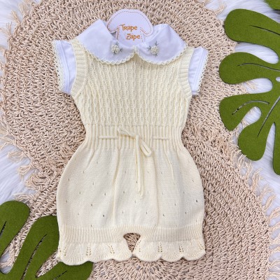 Conj body e jardineira Sofia- Amarelo